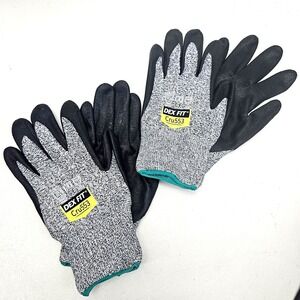 Cut Resistant Work Gloves Dex Fit Cru553 ANSI Cut A5 PPE Size M/8 Grey 2Pair